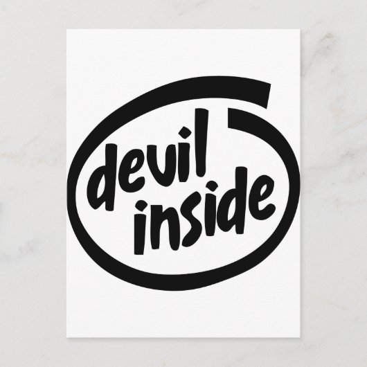 Devil Inside Briefkaart (Voorkant)