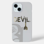 DEVIL iPhone Cases Trend Abstract Zwart Wit (Achterkant)