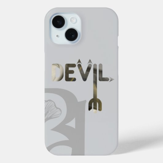 DEVIL iPhone Cases Trend Abstract Zwart Wit (Achterkant)