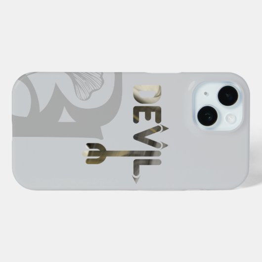 DEVIL iPhone Cases Trend Abstract Zwart Wit (Achterkant (horizontaal))