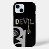 DEVIL iPhone Cases Trend Abstract Zwart Wit (Achterkant)