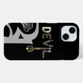 DEVIL iPhone Cases Trend Abstract Zwart Wit (Achterkant (horizontaal))