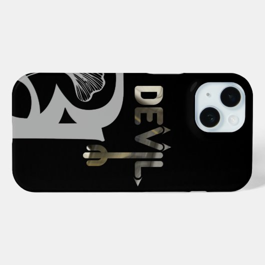 DEVIL iPhone Cases Trend Abstract Zwart Wit (Achterkant (horizontaal))