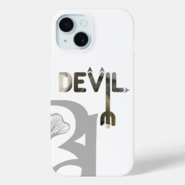 DEVIL iPhone Cases Trend Abstract Zwart Wit