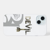 DEVIL iPhone Cases Trend Abstract Zwart Wit 15 Case (Achterkant horizontaal)