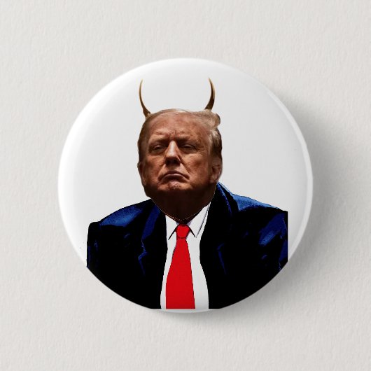 Devil J. Trump Ronde Button 5,7 Cm (Voorkant)