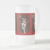  Devil Lady Dancer Frosted Stein Matglas Bierpul (Voorkant rechts)