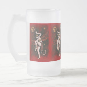  Devil Lady Dancer Frosted Stein Matglas Bierpul