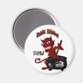 Devil LARGE w-Reaper LOGO - BUTTON Magneet (Voorkant / Achterkant)