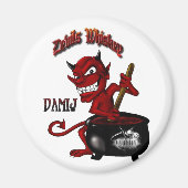 Devil LARGE w-Reaper LOGO - BUTTON Magneet (Voorkant)