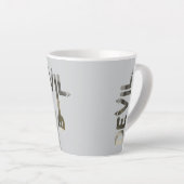 DEVIL Latte Mok Abstracte interieur zwart (Rechterhoek)