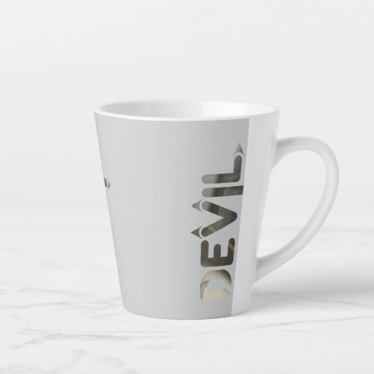 DEVIL Latte Mok Abstracte interieur zwart (Rechts)