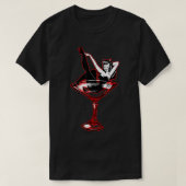 Devil Meisje PinUp Halloween Kostuum T-shirt (Design voorkant)