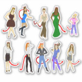 devil meisje sticker blad (Voorkant)