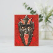 Devil met Red Tongue en Horns Briefkaart (Staand voorkant)