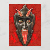 Devil met Red Tongue en Horns Briefkaart (Voorkant)