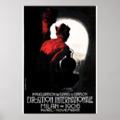 Devil MILAN BLOOTSTELLING INTERNATIONALE Vintage Poster (Voorkant)