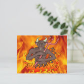 Devil Monster Briefkaart (Staand voorkant)