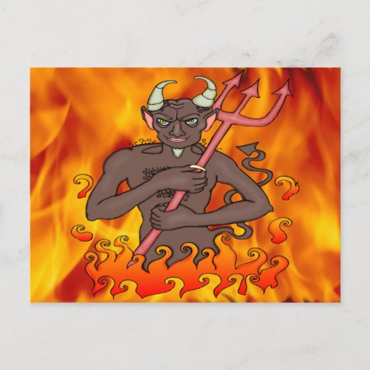 Devil Monster Briefkaart (Voorkant)