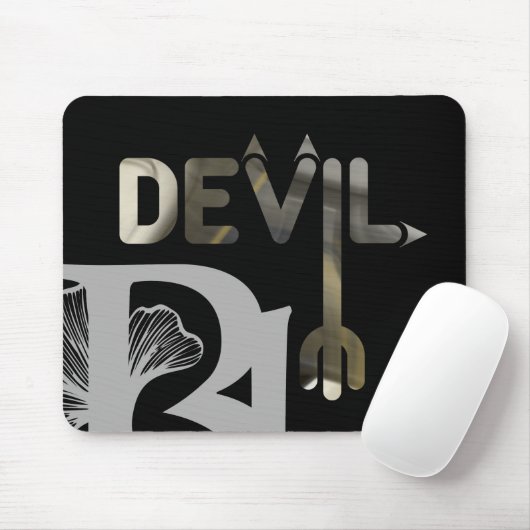 DEVIL Mousepad Trend Abstracte Kunst Zwart Wit Muismat (Met muis)