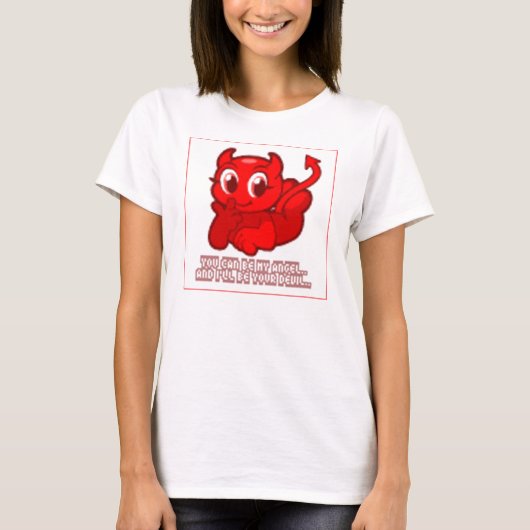 DEVIL- OF ANGEL-baby-pop T-shirt (Voorkant)