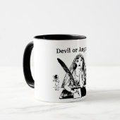 Devil of Angel -  Black & White Coffee Cup Mok (Voorkant links)