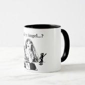 Devil of Angel -  Black & White Coffee Cup Mok (Voorkant rechts)