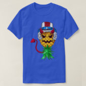 Devil oom Sam Pet ondersteboven ananas 4th of J T-shirt (Design voorkant)