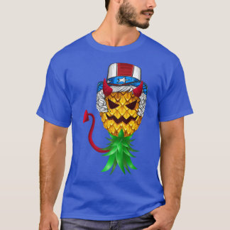 Devil oom Sam Pet ondersteboven ananas 4th of J T-shirt