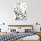 Devil Plays Man hoofd Saxophone, 1144 Canvas Afdruk (Insitu (Slaapkamer))