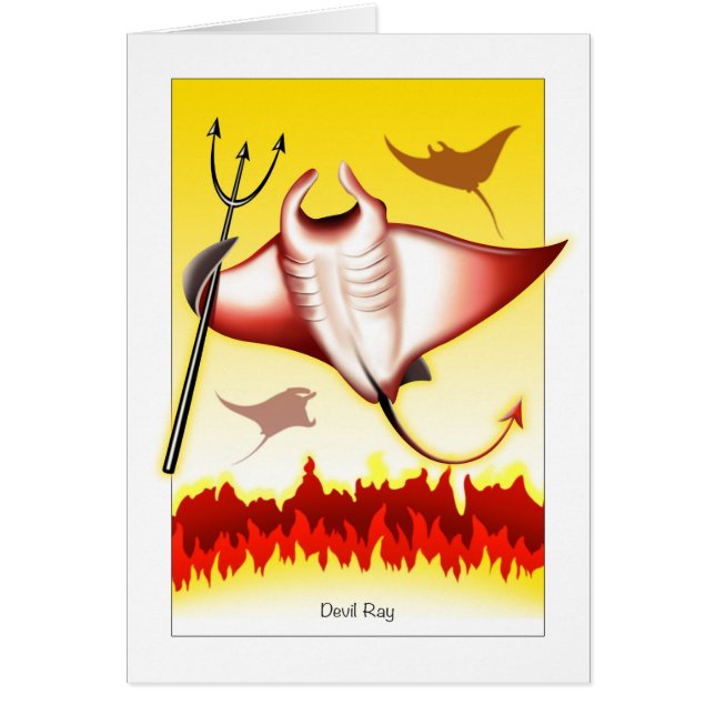Devil Ray (Ray's hel!) Birthday Card (Voorkant)