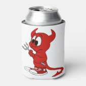 Devil Red Demon Cartoon Satan Evil Hell Heat Blikjeskoeler (Blikje Voorkant)
