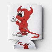 Devil Red Demon Cartoon Satan Evil Hell Heat Blikjeskoeler (Achterkant)