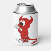 Devil Red Demon Cartoon Satan Evil Hell Heat Blikjeskoeler (Blikje Achterkant)