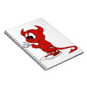 Devil Red Demon Cartoon Satan Evil Hell Heat Notitieboek (Rechterzijde)