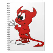 Devil Red Demon Cartoon Satan Evil Hell Heat Notitieboek (Voorkant)