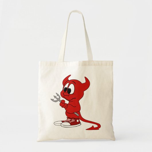 Devil Red Demon Cartoon Satan Evil Hell Heat Tote Bag (Voorkant)