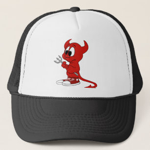 Devil Red Demon Cartoon Satan Evil Hell Heat Trucker Pet