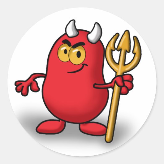 Devil Ronde Sticker (Voorkant)