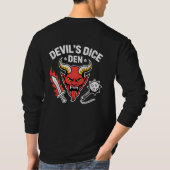 Devil’s Dice Den RPG Gamer T‑Shirt – Red Demon Hea T-shirt (Achterkant)