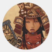Devil Samurai Girl Sticker (Voorkant)