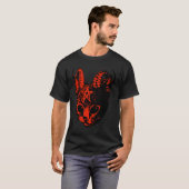 Devil Satan Demon Kitten Pentagram Katten T-shirt (Voorkant volledig)