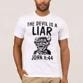 DEVIL (satan) IS EEN LIAR, Christelijk T-shirts (Voorkant)