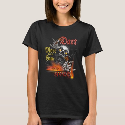 Devil skeleton design darts a devil good game dart t-shirt (Voorkant)