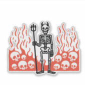 Devil Skeleton Sticker (Voorkant)