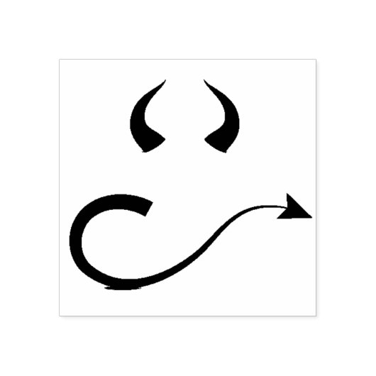 Devil sketch rubberstempel (Afrduk)