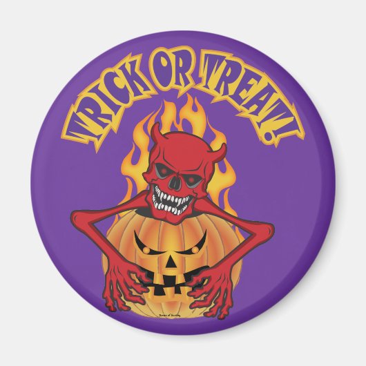 Devil Skull Magneet (Voorkant)