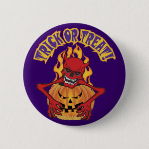 Devil Skull Ronde Button 5,7 Cm