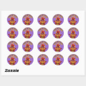 Devil Skull Ronde Sticker (Vel)