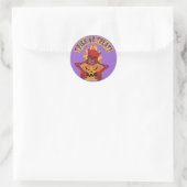 Devil Skull Ronde Sticker (Tas)